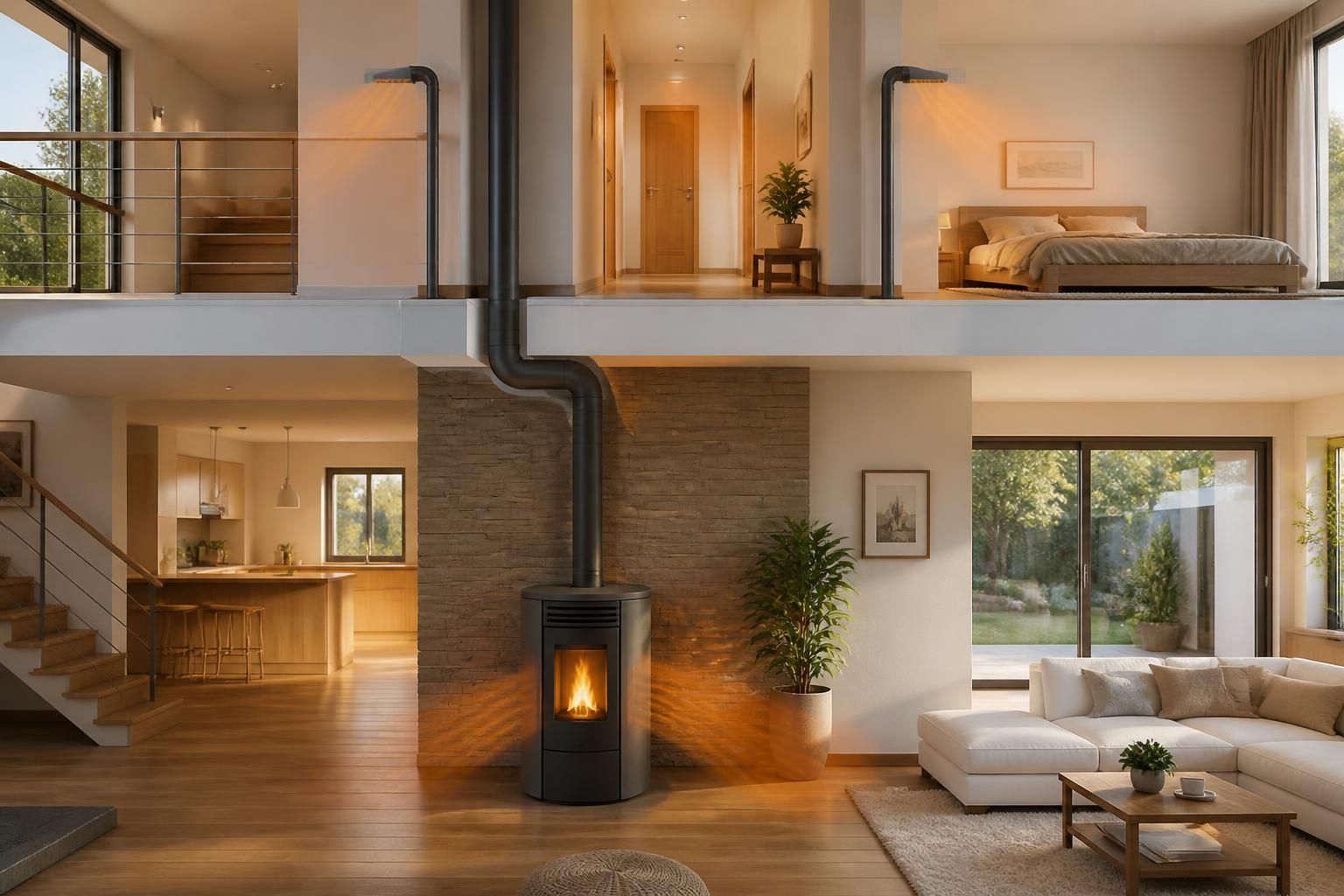 découvrez si un seul poêle à granulés canalisable peut chauffer efficacement un étage entier, ses avantages, limites et conseils d'installation.