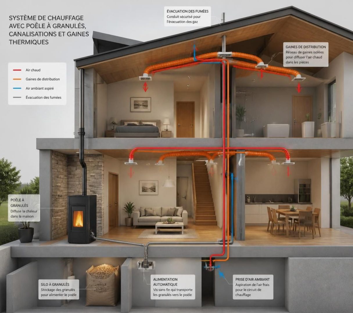 découvrez si un seul poêle à granulés canalisable peut chauffer efficacement un étage entier, ses avantages, ses limites et les conseils pour optimiser le chauffage de votre maison.