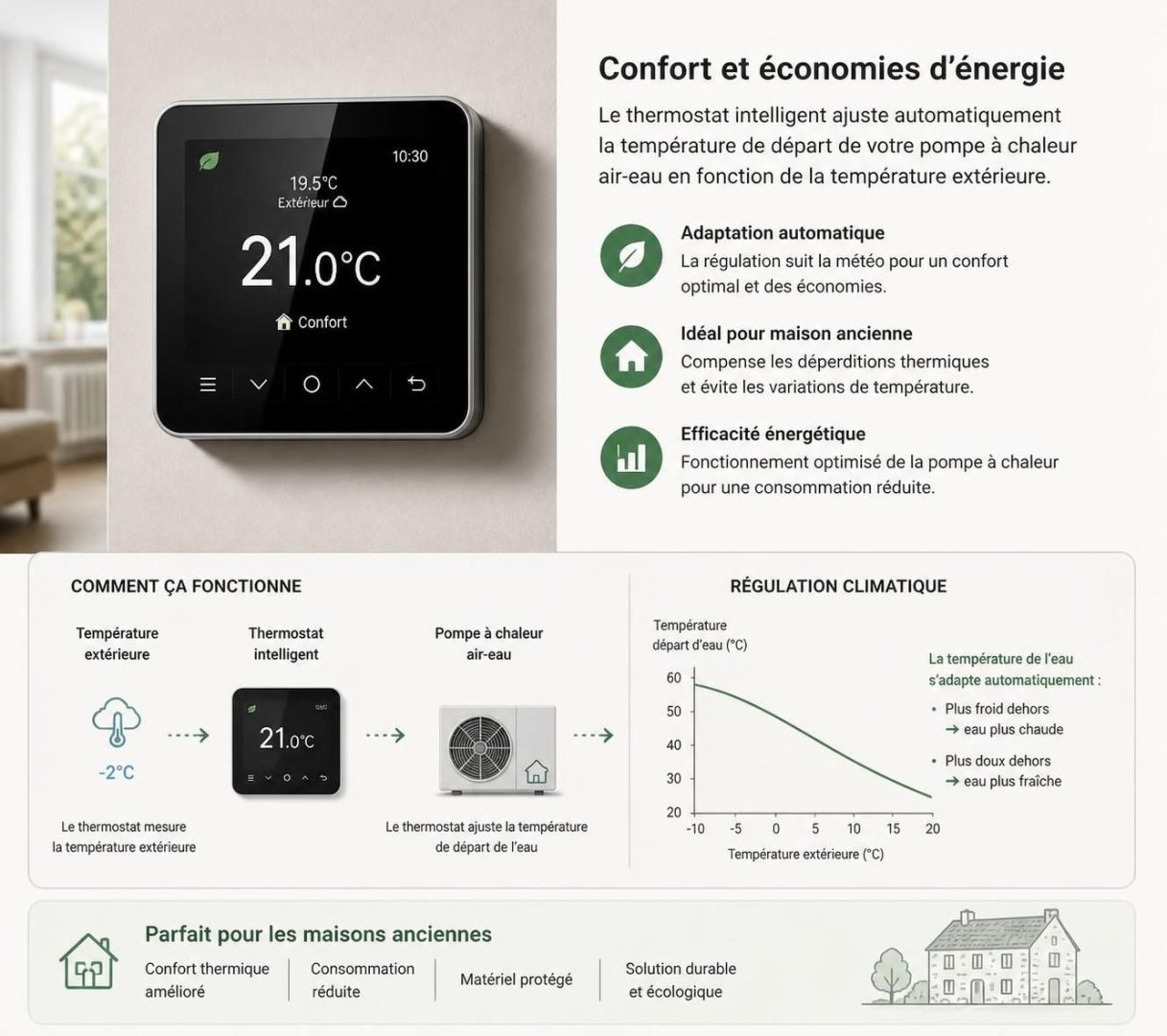 découvrez les différences entre une pompe à chaleur haute température et basse température pour optimiser le chauffage de votre maison ancienne, en tenant compte de l'efficacité énergétique et du confort.