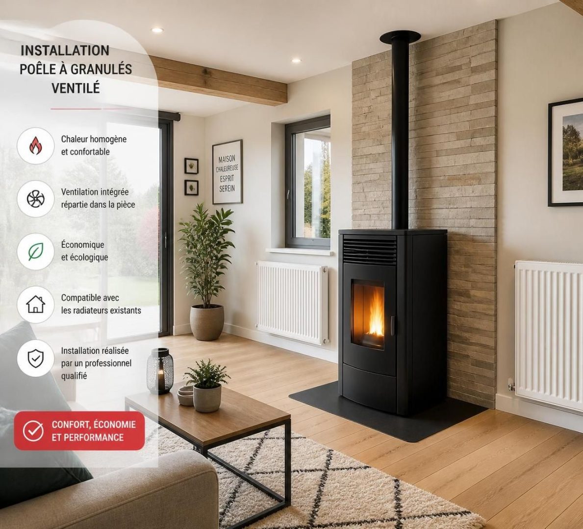 découvrez la différence de rendement entre un poêle à granulés ventilé et un poêle à convection naturelle, avec une explication claire pour choisir le système de chauffage le plus efficace pour votre maison.
