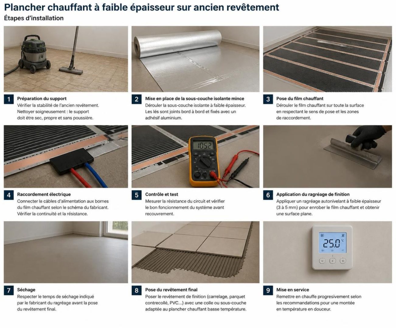 découvrez comment installer un plancher chauffant en rénovation sans dépasser 5 cm d'épaisseur afin de conserver la hauteur sous plafond tout en améliorant le confort thermique de votre logement.