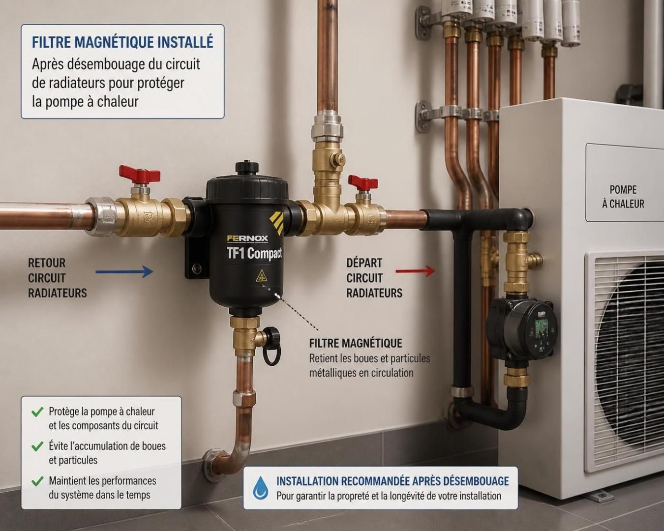 découvrez pourquoi le désembouage est essentiel avant l'installation d'une pompe à chaleur sur un ancien circuit de radiateurs afin d'assurer performance, durabilité et efficacité énergétique.