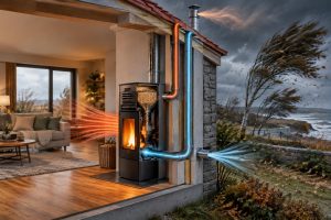 découvrez comment un poêle à granulés étanche fonctionne en zone venteuse, assure une combustion maîtrisée et limite les effets des rafales.